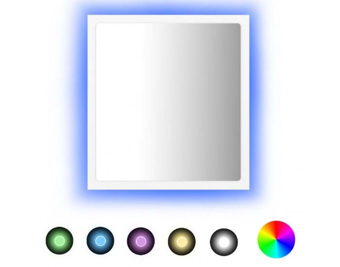 Sonata H LED огледало за баня, бяло, 40x8,5x37 см, акрил