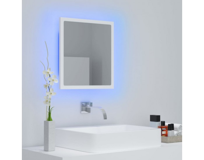 Sonata H LED огледало за баня, бяло, 40x8,5x37 см, акрил