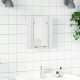 Sonata H Шкаф с LED огледало за баня, бял, 40x12x45 см, акрил