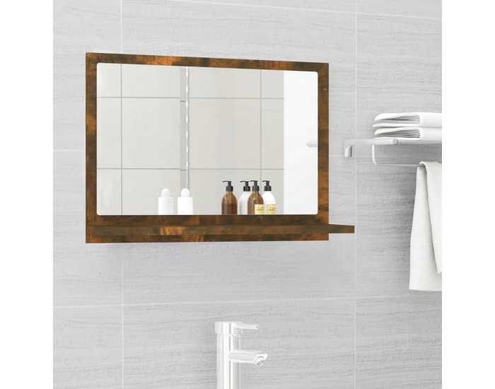 Sonata H Огледало за баня, опушен дъб, 60x10,5x37 см, инженерно дърво