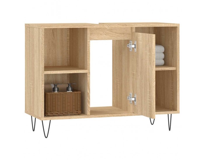 Sonata H Шкаф за баня, дъб сонома, 80x33x60 см, инженерно дърво