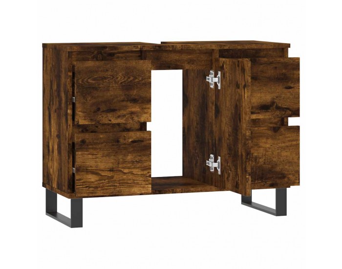 Sonata H Шкаф за баня, опушен дъб, 80x33x60 см, инженерно дърво