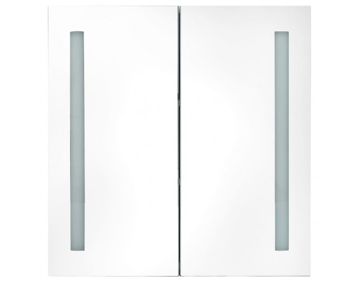 Sonata H LED шкаф с огледало за баня, сив, 62x14x60 см