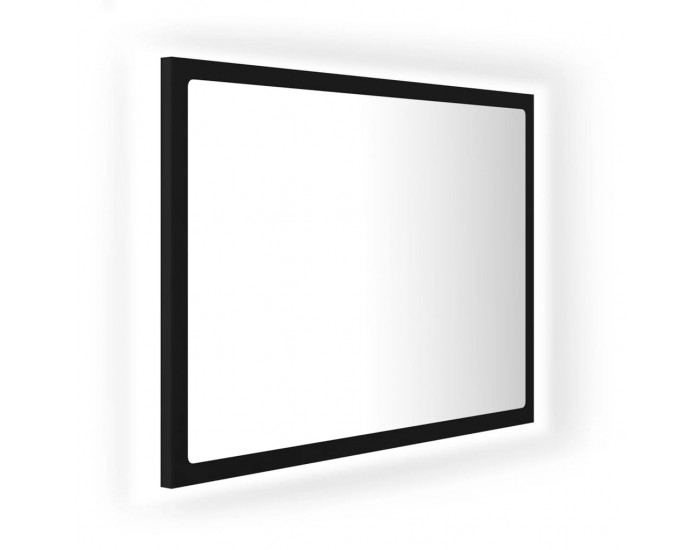 Sonata H LED огледало за баня, черно, 60x8,5x37 см, акрил