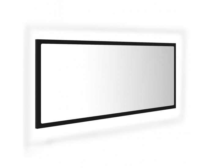 Sonata H LED огледало за баня, черно, 100x8,5x37 см, акрил