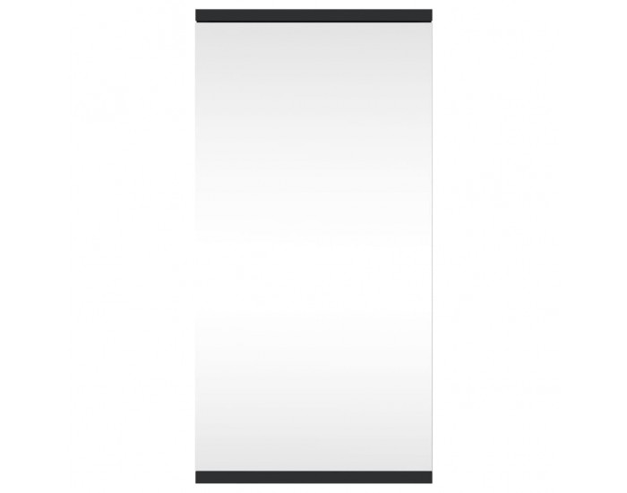 Sonata H Ъглов шкаф с огледало за баня, черен, 30x24x60 см