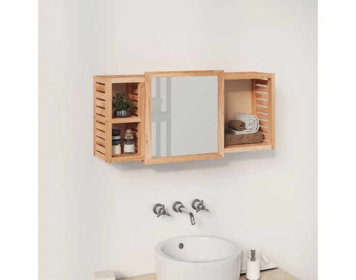 Sonata H Шкаф с огледало 80x17x34 см орехово дърво масив