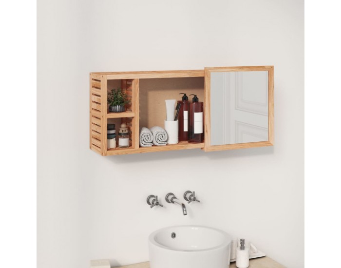 Sonata H Шкаф с огледало 80x17x34 см орехово дърво масив