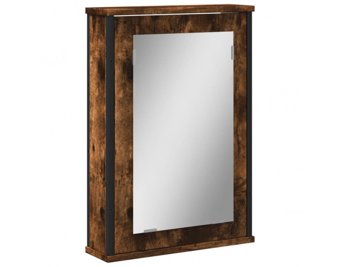 Sonata H Огледален шкаф за баня опушен дъб 42x12x60 см инженерно дърво