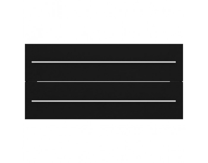 Sonata H Шкаф за баня с вградена мивка, черен, инженерно дърво