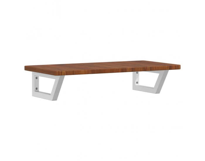 Sonata H Стенен рафт за мивка, стомана и масивно дърво дъб