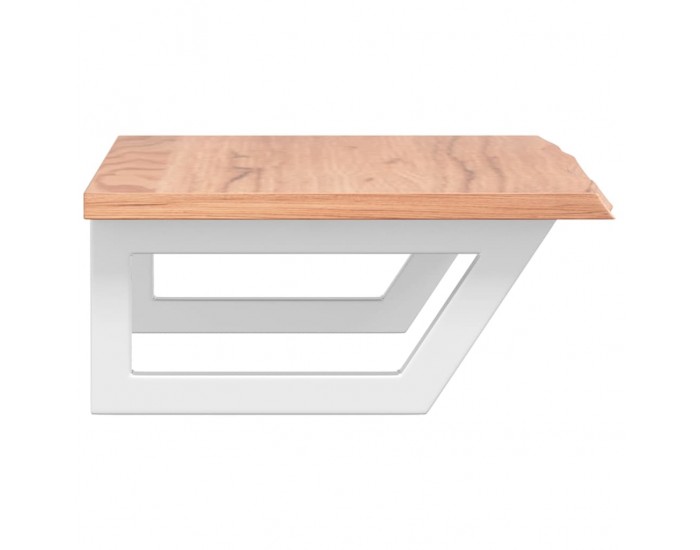 Sonata H Стенен рафт за мивка, стомана и масивно дърво дъб