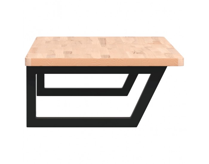 Sonata H Стенен рафт за мивка, стомана и масивно дърво бук