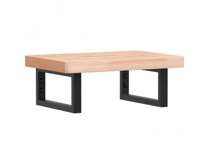 Sonata H Стенен рафт за мивка, стомана и масивно дърво бук