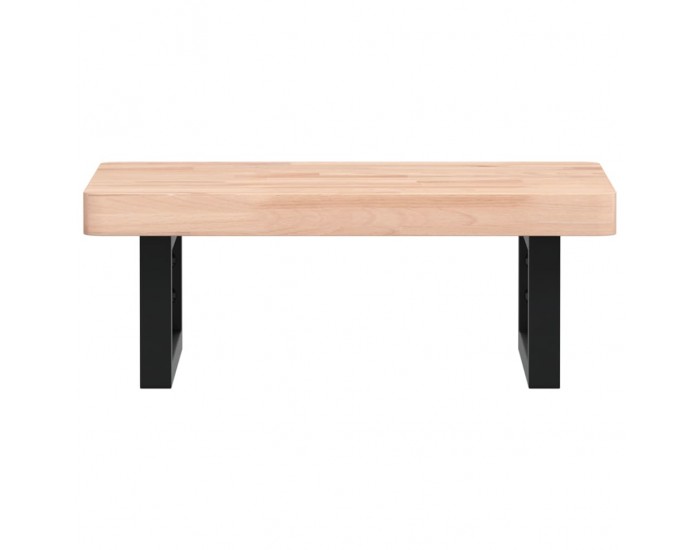 Sonata H Стенен рафт за мивка, стомана и масивно дърво бук