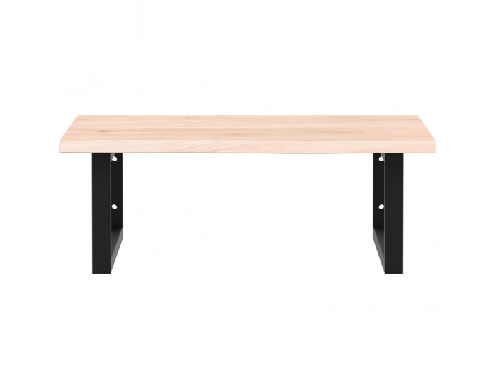 Sonata H Стенен рафт за мивка, стомана и масивно дърво дъб