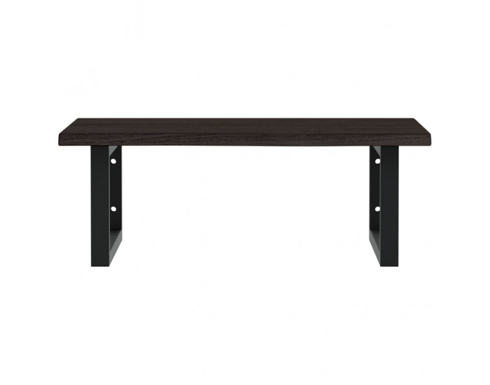 Sonata H Стенен рафт за мивка, стомана и масивно дърво дъб