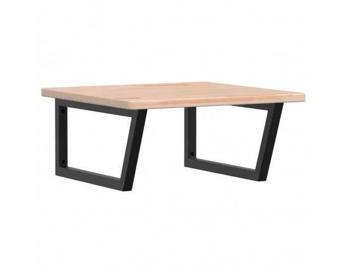 Sonata H Стенен рафт за мивка, стомана и масивно дърво дъб