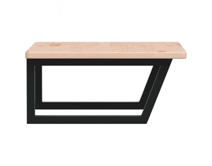 Sonata H Стенен рафт за мивка, стомана и масивно дърво дъб