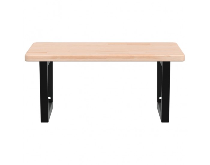 Sonata H Стенен рафт за мивка, стомана и масивно дърво дъб