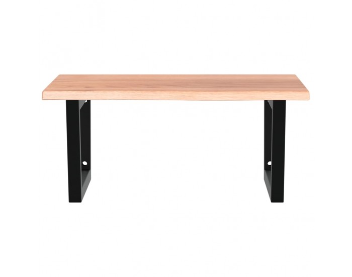 Sonata H Стенен рафт за мивка, стомана и масивно дърво дъб