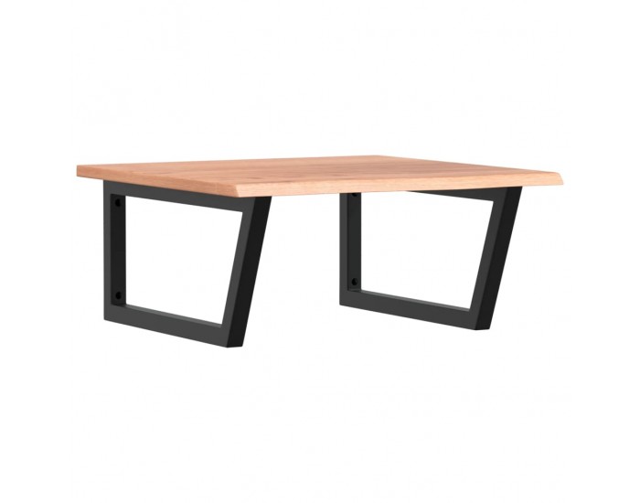 Sonata H Стенен рафт за мивка, стомана и масивно дърво дъб