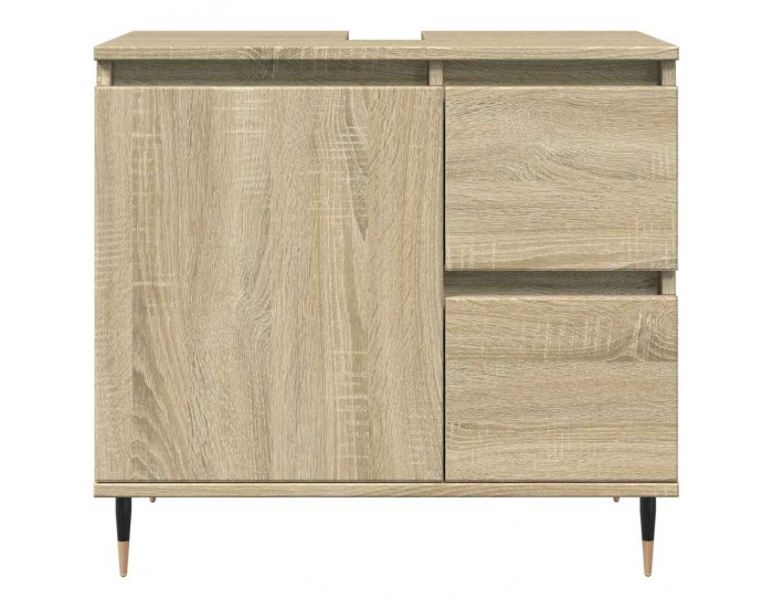 Sonata H Шкаф за мивка за баня, сонома дъб, 65x33x60 см, инженерно дърво