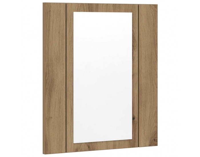 Sonata H LED шкаф за баня с огледало, дъб артизан, 40x12x45 см