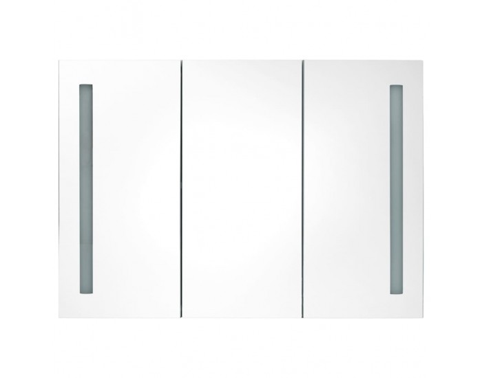 Sonata H LED шкаф с огледало за баня, 89x14x62 см, цвят дъб