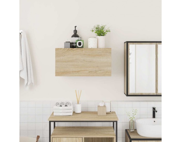 Sonata H Стенен шкаф за баня, дъб сонома, 60x25x30 см, инженерно дърво