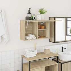 Sonata H Стенен шкаф за баня, дъб сонома, 60x25x40 см, инженерно дърво - Шкафове за баня
