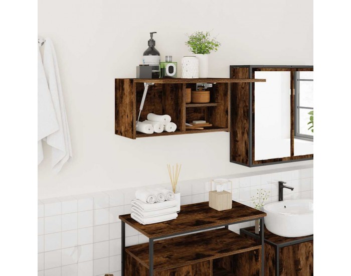 Sonata H Стенен шкаф за баня, опушен дъб, 60x25x30 см, инженерно дърво