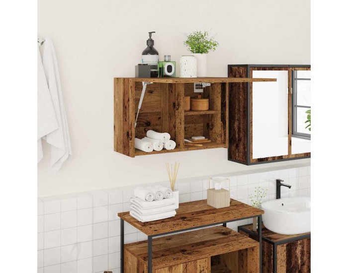 Sonata H Стенен шкаф за баня, старо дърво, 60x25x40 см, инженерно дърво