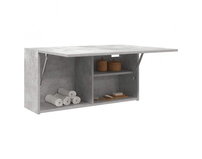 Sonata H Стенен шкаф за баня, бетонно сив, 80x25x40 см, инженерно дърво