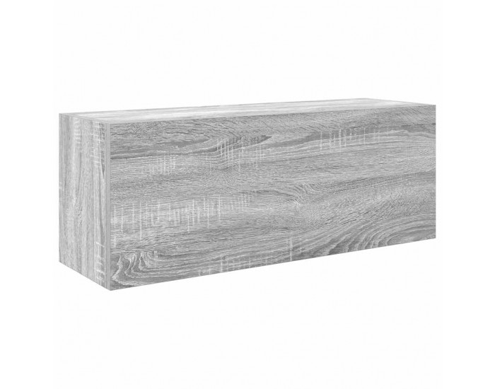 Sonata H Стенен шкаф за баня, сив сонома, 80x25x30 см, инженерно дърво
