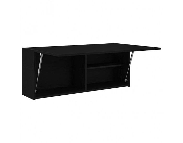 Sonata H Стенен шкаф за баня, черни, 100x25x40 см, инженерно дърво