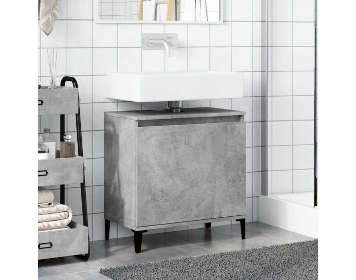 Sonata H Шкаф за мивка, бетонно сиво, 58x33x60 см, инженерно дърво