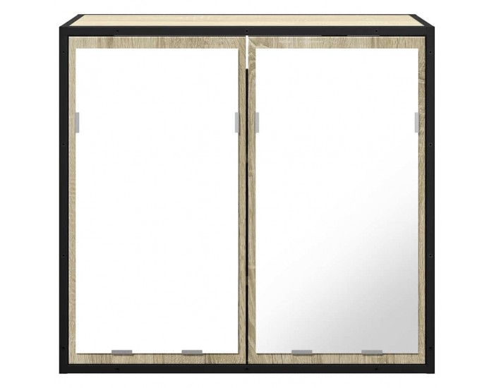 Sonata H Шкаф за баня с огледало, дъб сонома, 65x20x60 см, инженерно дърво