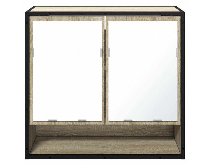 Sonata H Шкаф за баня с огледало, дъб сонома, 65x20x60 см, инженерно дърво