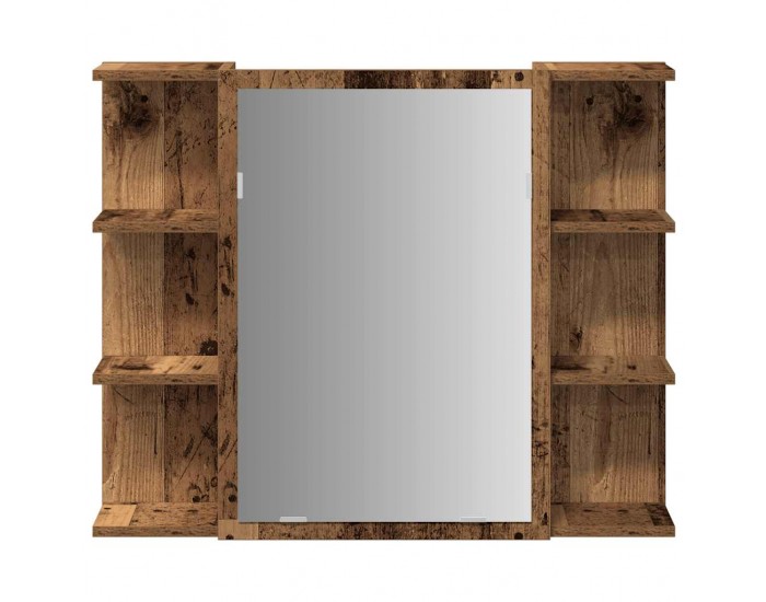 Sonata H Огледален шкаф за баня от старо дърво 80x20,5x64 cm