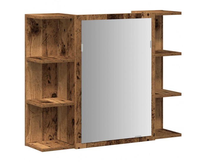 Sonata H Огледален шкаф за баня от старо дърво 80x20,5x64 cm