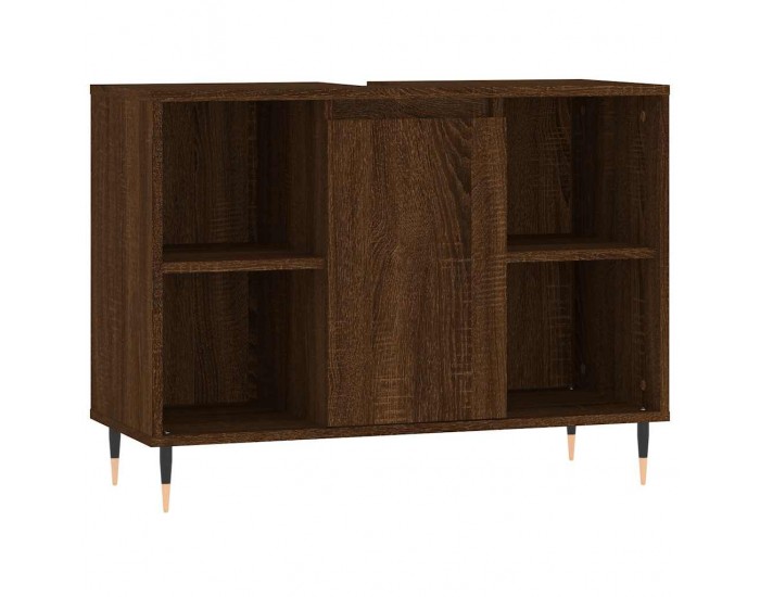 Sonata H Шкаф за баня, кафяв дъб, 80x33x60 см, инженерно дърво