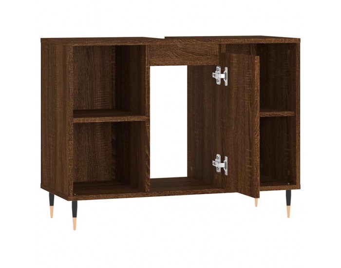 Sonata H Шкаф за баня, кафяв дъб, 80x33x60 см, инженерно дърво