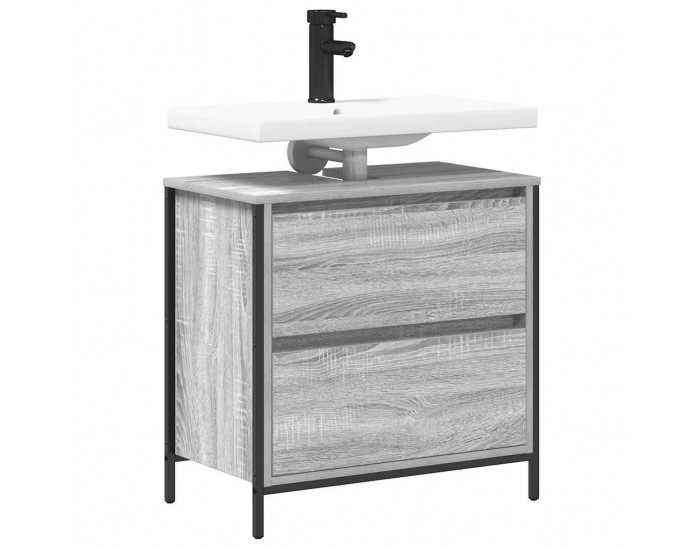 Sonata H Шкаф за баня с чекмеджета сив сонома 60x34,5x60 cm