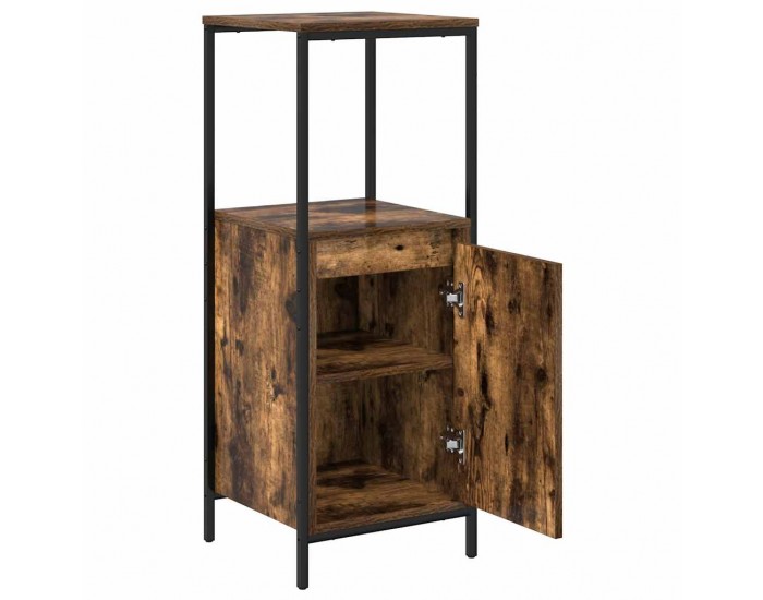 Sonata H Шкаф за баня с рафтове опушен дъб 36x35x95 cm