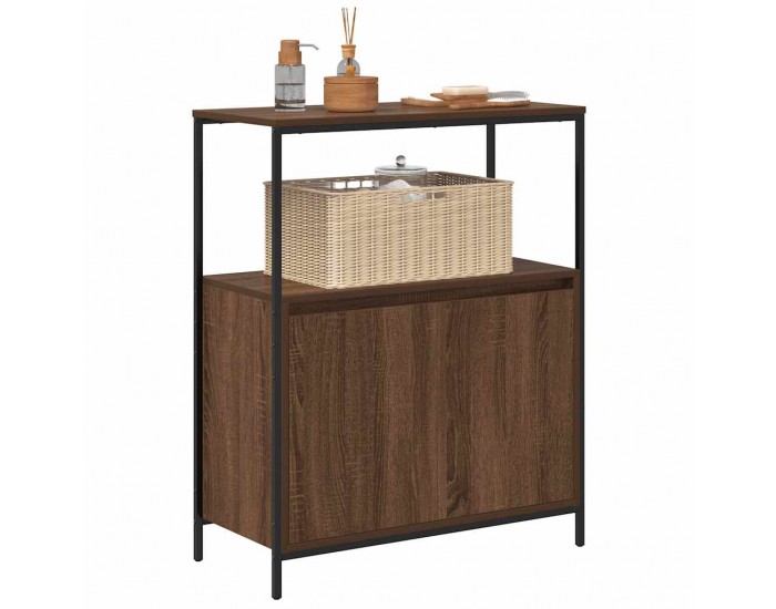 Sonata H Шкаф за баня с рафтове кафяв дъб 76,5x35x95 cm
