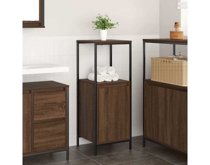 Sonata H Шкаф за баня с рафтове кафяв дъб 36x35x95 cm