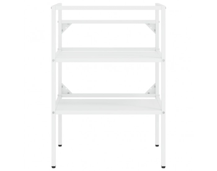 Sonata H Рамка за мивка за баня с вграден умивалник, бяла, желязна