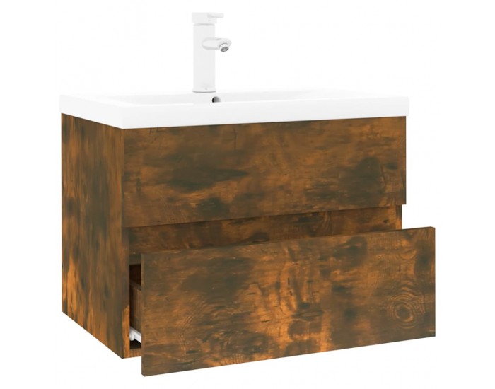 Sonata H Шкаф за мивка с вградена мивка, опушен дъб, инженерно дърво