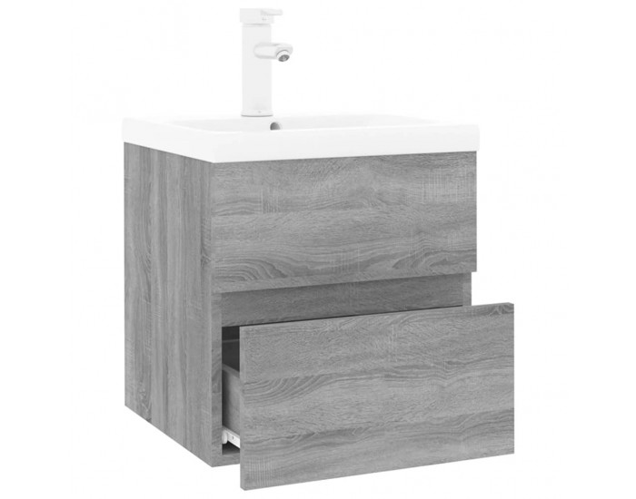Sonata H Шкаф за мивка с вградена мивка, сив сонома, инженерно дърво